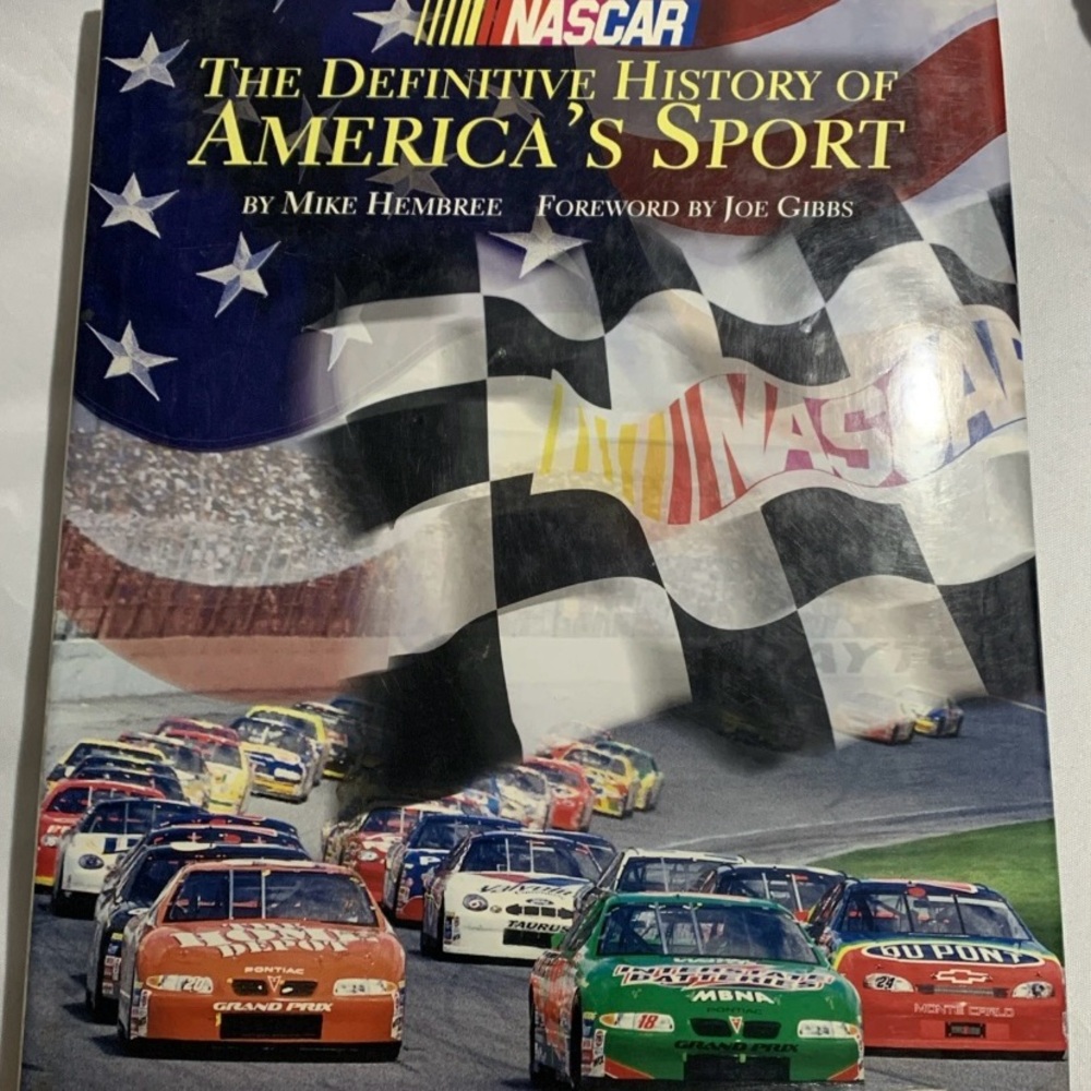 NASCAR: The Definitive History Book Hardcover Book Race Cars with dust jacket
